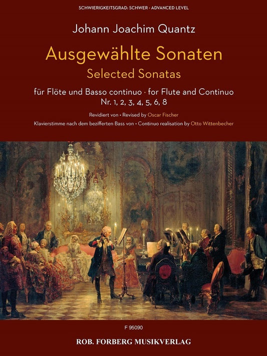 Quantz - Selected Sonatas Nos 1, 2, 3, 4, 5, 6, 8 Flute/Bc