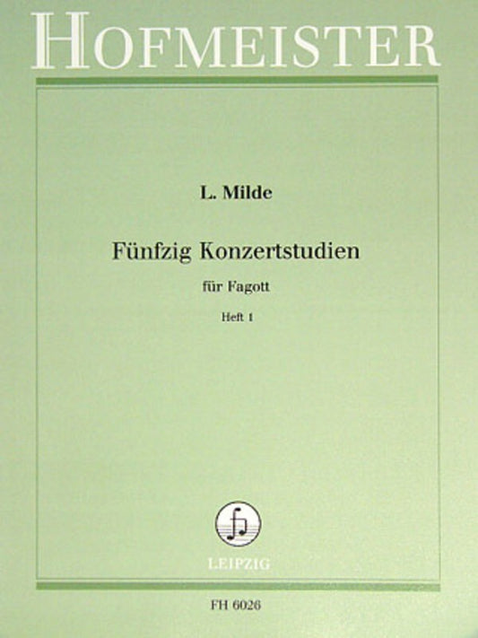 Concert Studies 50 Op 26 Bk 1 No 1 To 25 Bsn