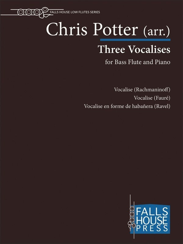 Three Vocalises Bass Flute/Piano Arr Potter