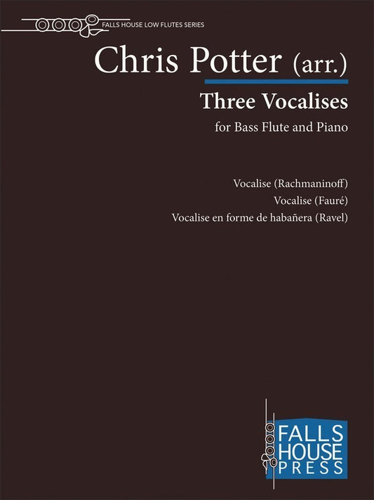 Three Vocalises Bass Flute/Piano Arr Potter