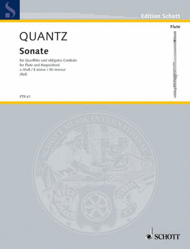 Quantz - Sonata E Minor Flute/Piano