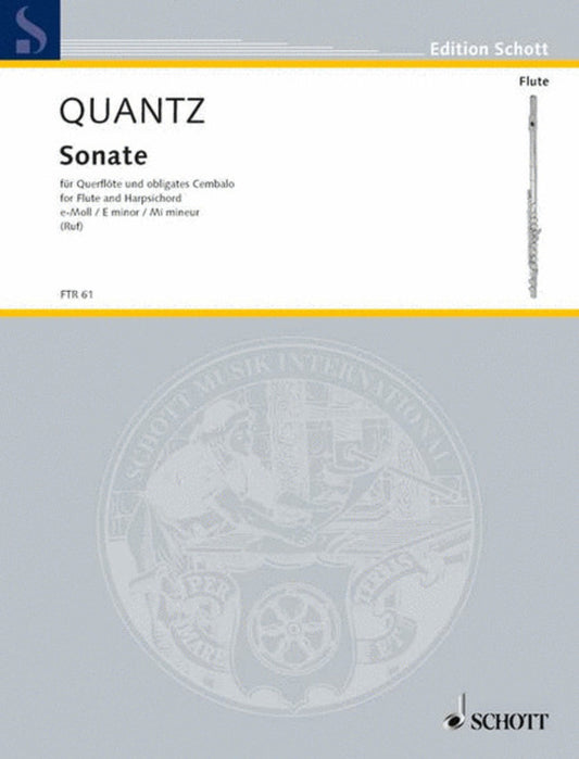 Quantz - Sonata E Minor Flute/Piano