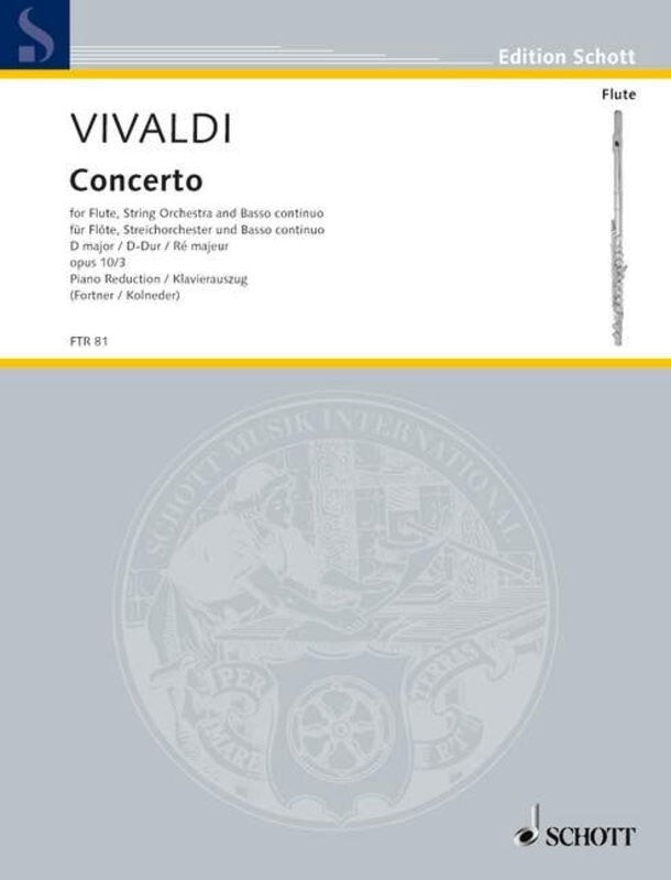 Concerto Op 10 No 3 D Rv 428 Il Cardellino Flute/Piano