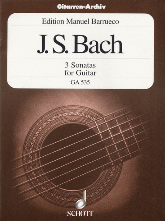 Bach - 3 Sonatas From Violin Bwv 1001/3/5 For Guitar