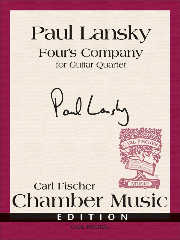 Lansky - Fours Company For Guitar Quartet