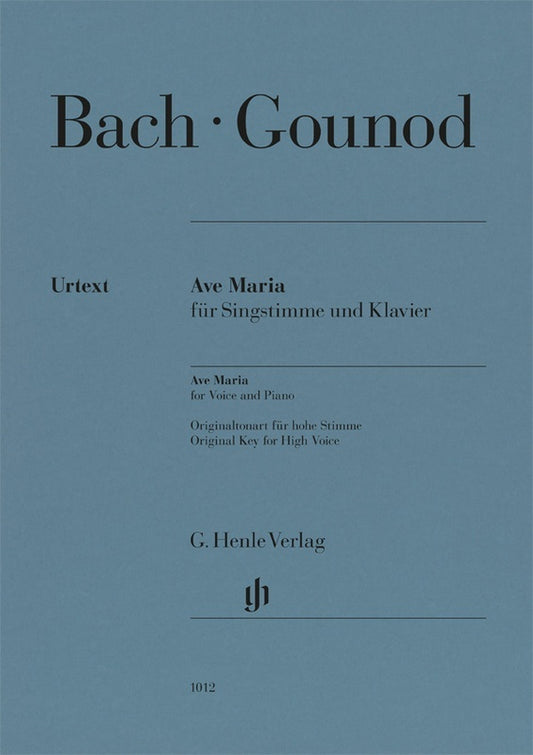 Bach/Gounod - Ave Maria Original Key For High Voice/Piano