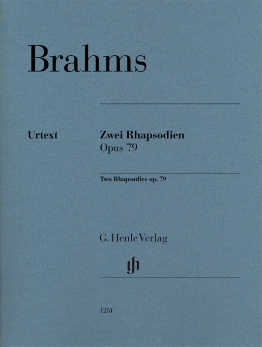 Brahms - 2 Rhapsodies Op 79 For Piano