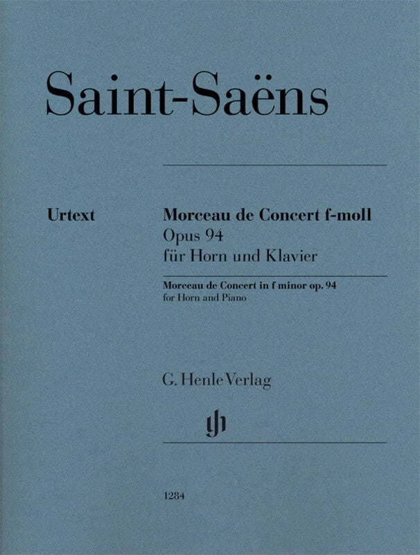 Saint-Saens - Morceau De Concert Op 94 Horn with Piano Accompaniment Book