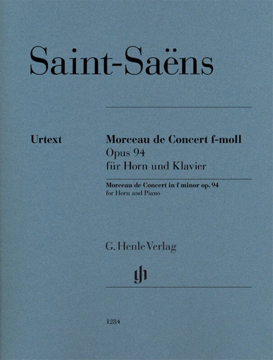 Saint-Saens - Morceau De Concert Op 94 Horn with Piano Accompaniment Book