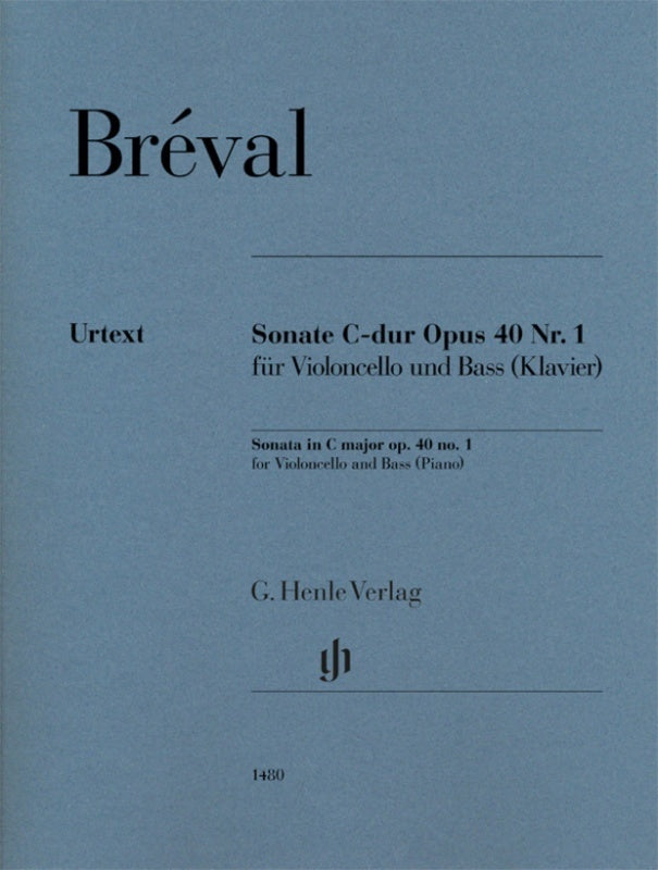 Breval - Sonata C Major Op 40 No 1 Cello/Bass (Piano)