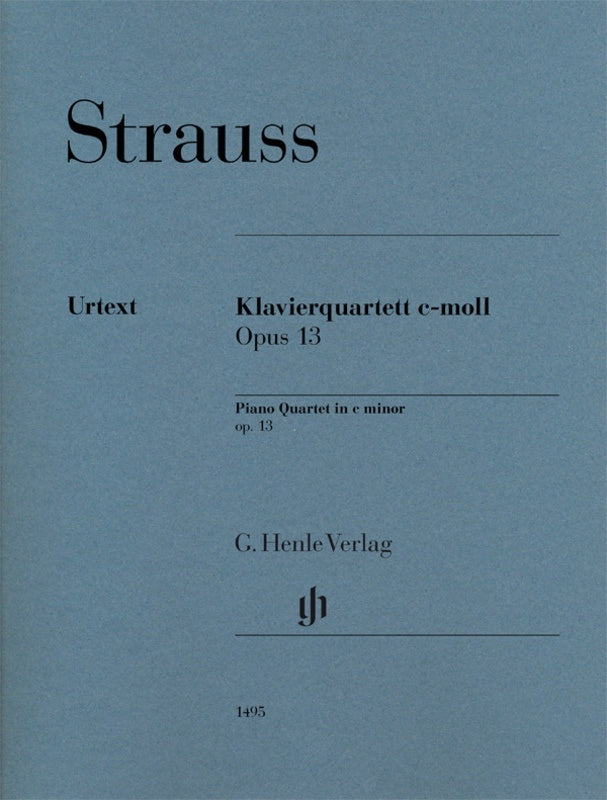 Strauss - Piano Quartet C Minor Op 13 Sc/Pts