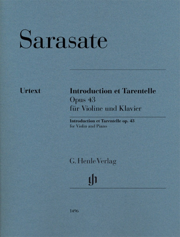 Sarasate - Introduction And Tarentelle Op 43 Violin/Piano