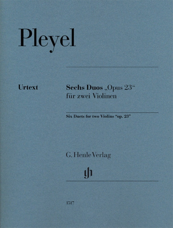 Pleyel - 6 Duets Op 23 For 2 Violins