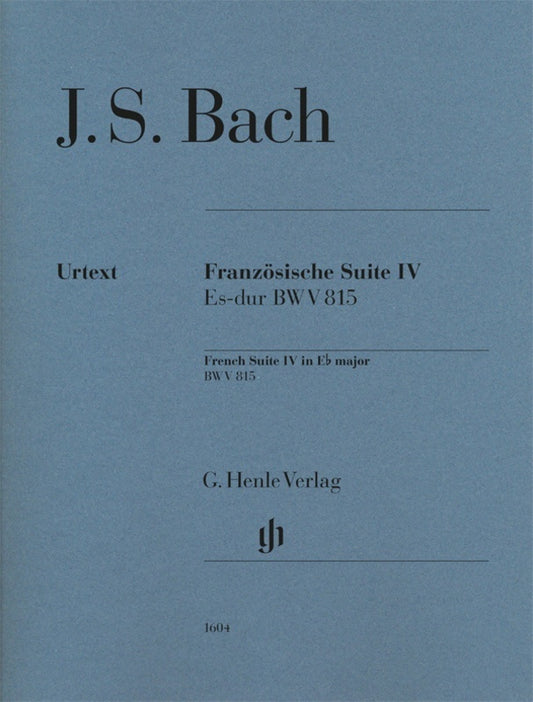 Bach - French Suite No 4 E Flat Major Bwv 815 Piano Urtext