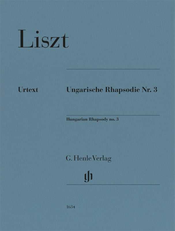 Liszt - Hungarian Rhapsody No 3 For Piano Urtext
