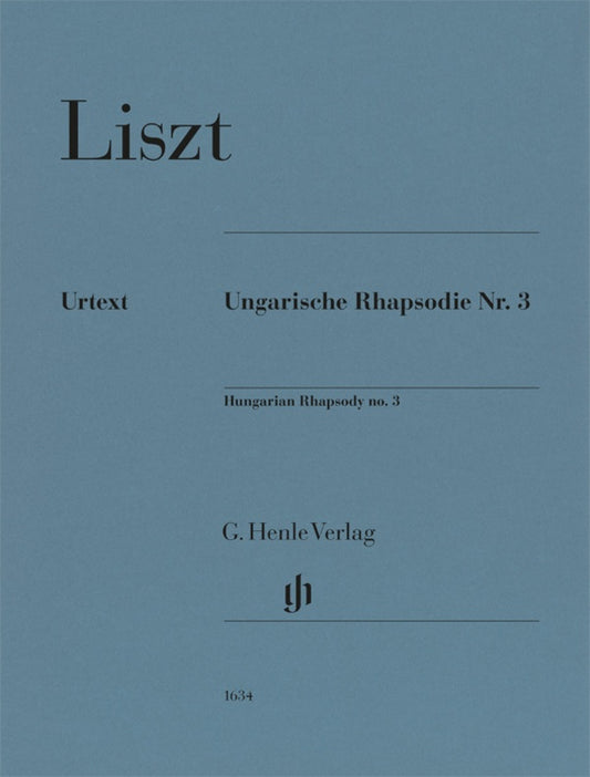 Liszt - Hungarian Rhapsody No 3 For Piano Urtext