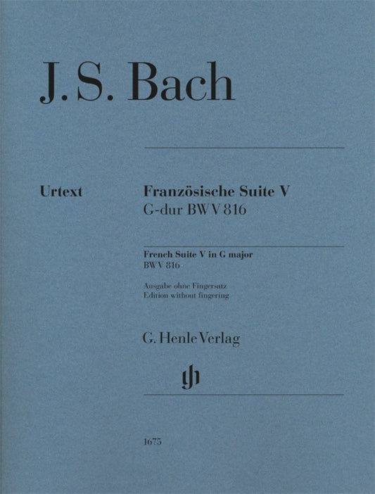 Bach - French Suite No 5 G Major Bwv 816 No Fingering