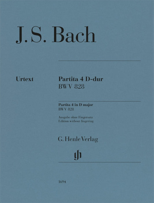 Bach - Partita No 4 D Major Bwv 828 Piano Without Fingering