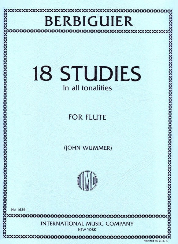 Berbiguier - 18 Studies Tonalities Flute