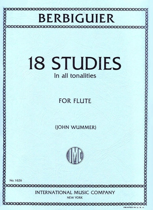 Berbiguier - 18 Studies Tonalities Flute