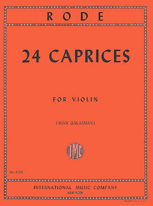 Rode - 24 Caprices Violin Ed Galamian