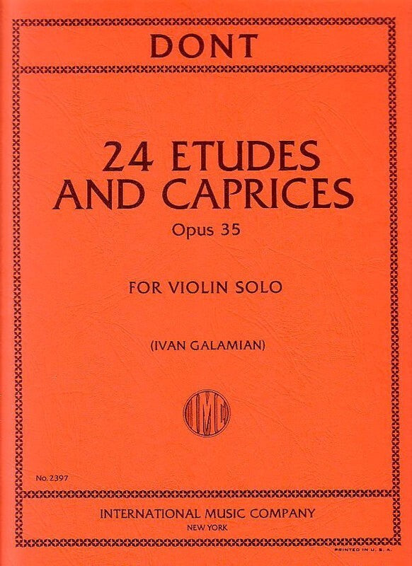 Dont - 24 Etudes And Caprices Op 35 Violin Ed Galamian