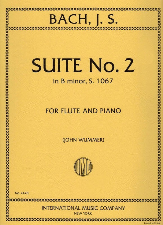Bach - Suite No 2 B Minor Bwv 1067 Flute/Piano