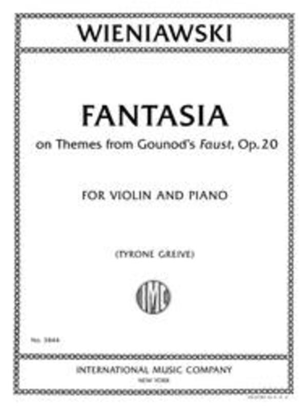 Wieniawski - Fantasia On Themes Faust Op 20 Violin/Piano