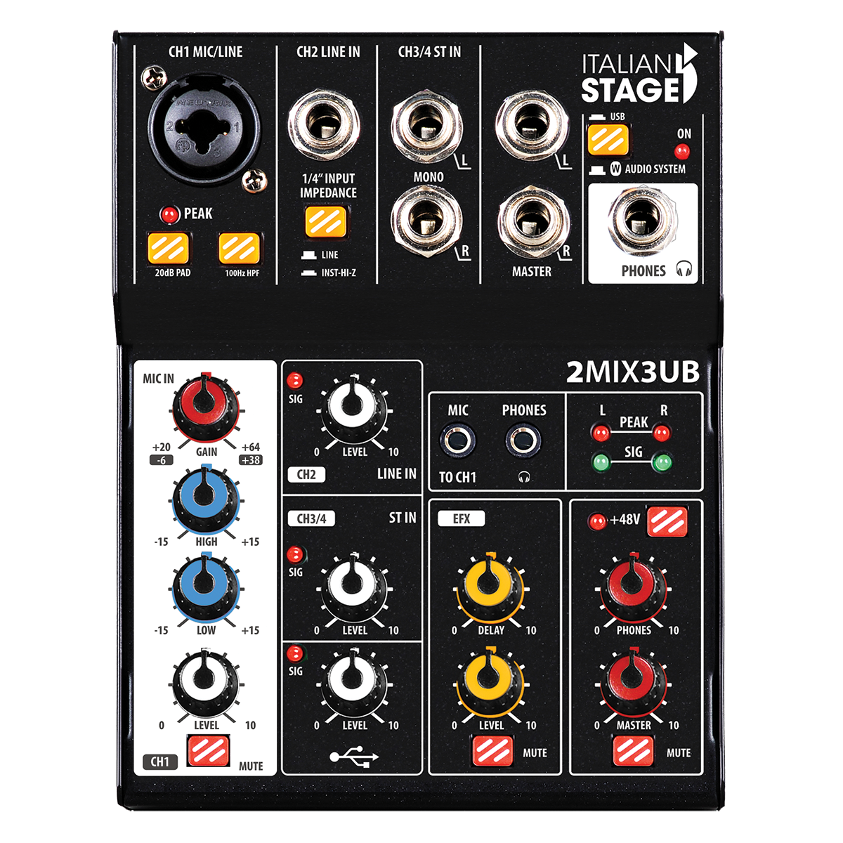 Italian Stage 2MIX3UB Stereo Mixer