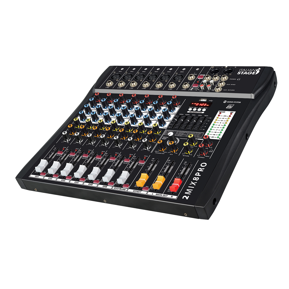 Italian Stage 2MIX8PRO 8-Channel Stereo Mixer