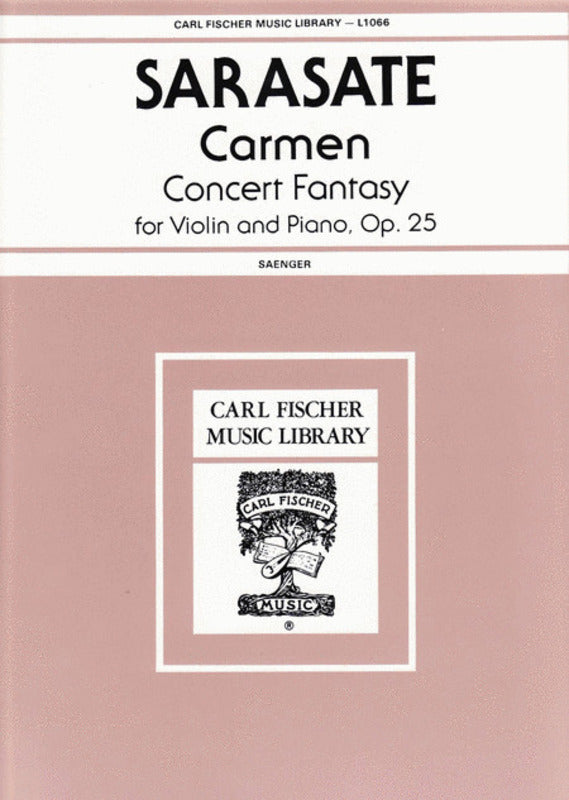 Sarasate - Carmen Fantasy Op 25 For Violin/Piano