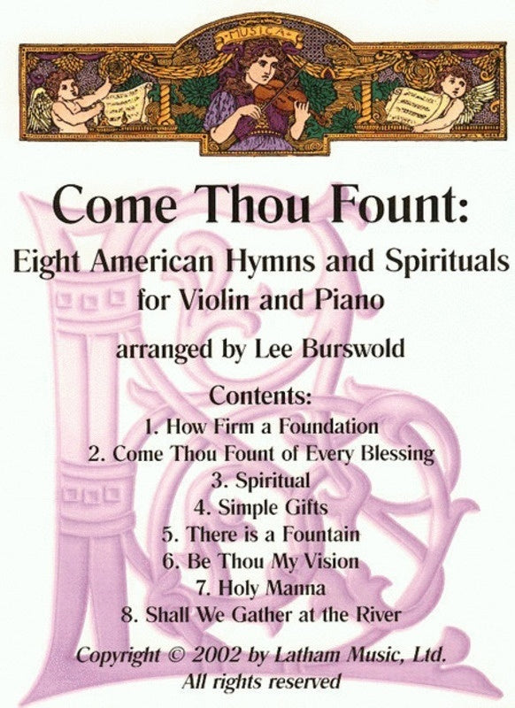 Come Thou Font 8 Pieces For Violin/Piano Arr Burswold