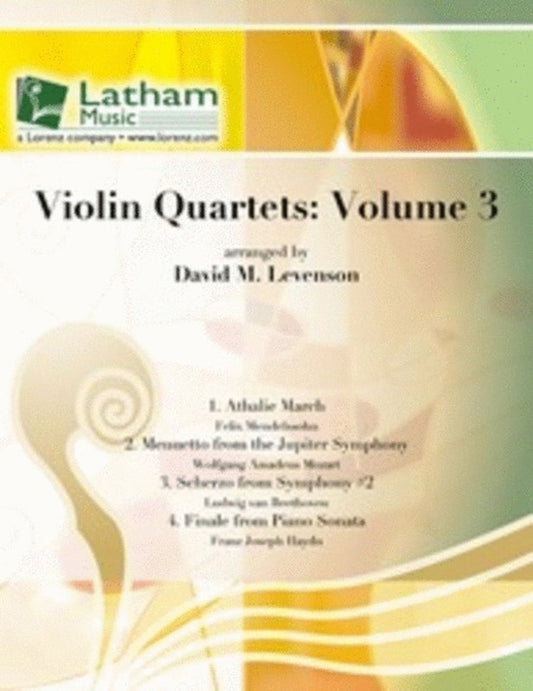 Violin Quartets Vol 3 Arr Levenson Sc/Pts