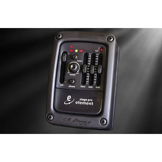 LR Baggs STAGEPRO Element Stage Pro Advanced Undersaddle Pickup With Side mounted preamp