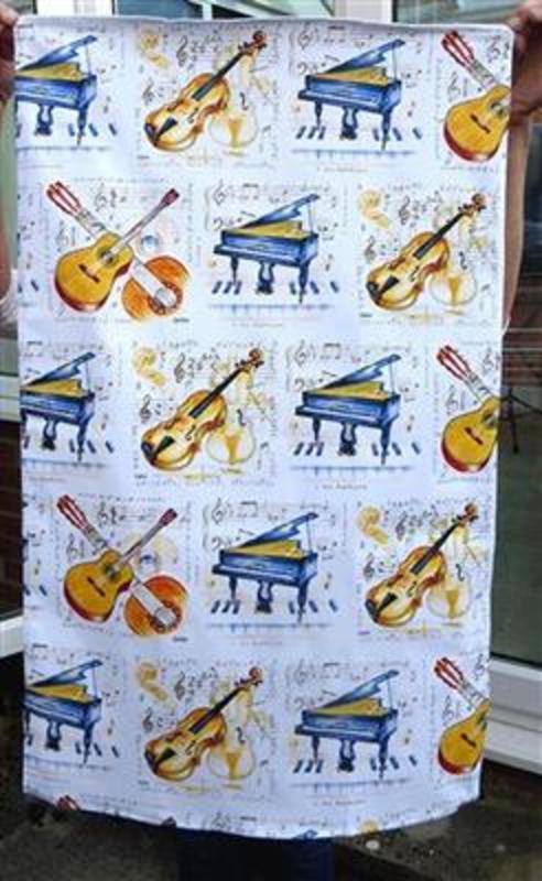 Little Snoring Tea Towel Classical Instruments