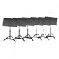 Manhasset Harmony Concertino Short Shaft Stand with Aluminium Desk in Black - Box Of 6 Stands