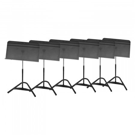 Manhasset Harmony Concertino Short Shaft Stand with Aluminium Desk in Black - Box Of 6 Stands