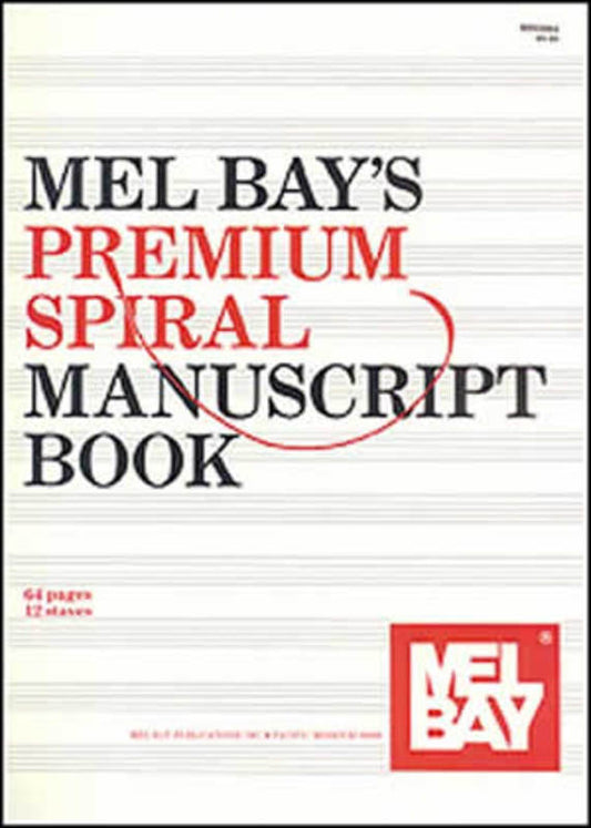 Premium Spiral Manuscript Book 12 Stave 64 Pages