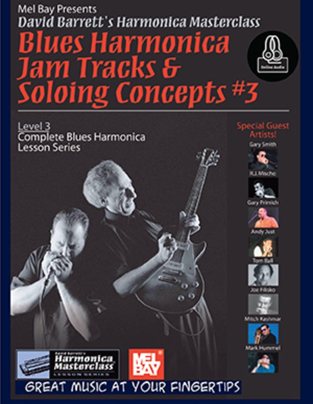 Blues Harmonica Jam Tracks Solo Concepts 3 Bk/Oa