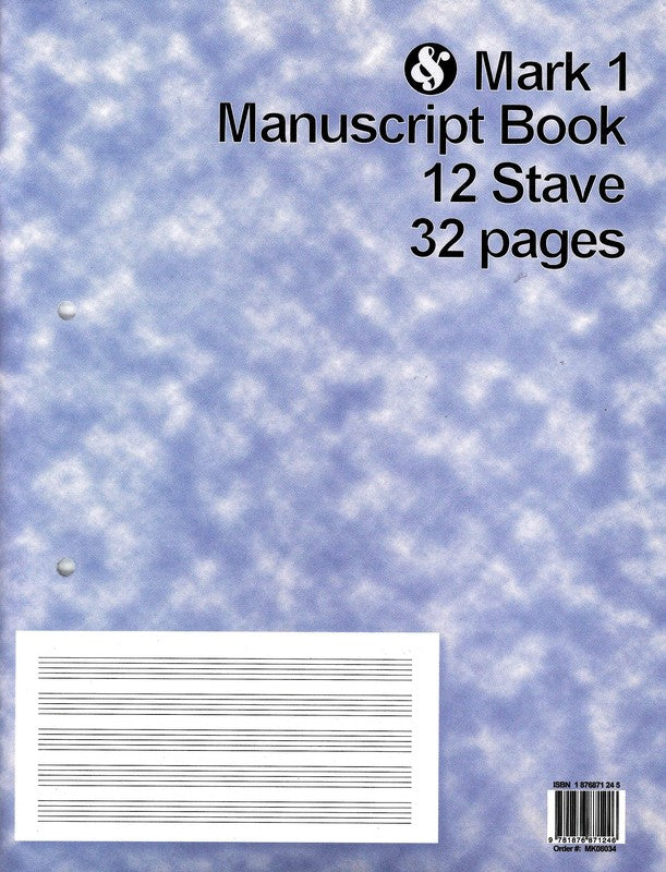 Mark One Pdf Mark 1 Manuscript Book - 12 Staves (32 Pages) – Music2u.com.au