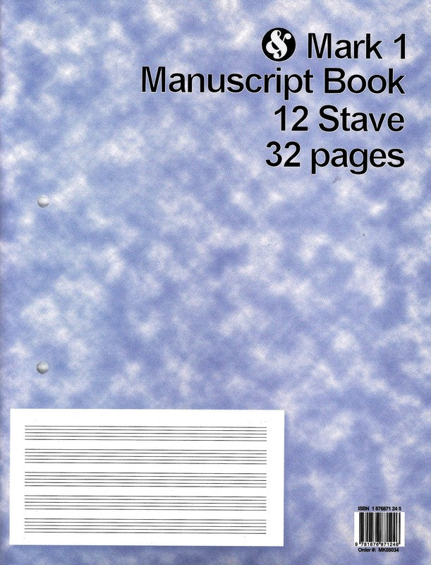 Mark 1 Manuscript Book 12 Stave 32 Pages - Music2u