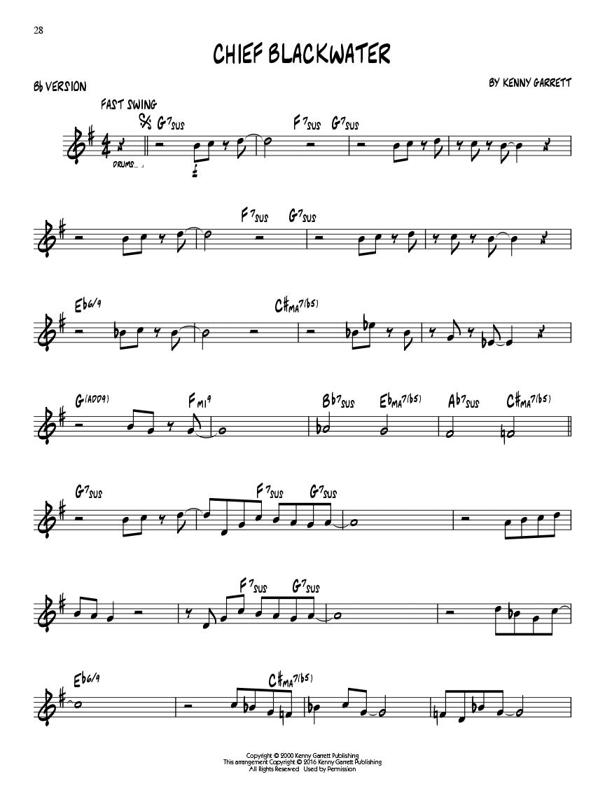 Kenny Garrett Jazz Play Along Volume 153 Book/Ola