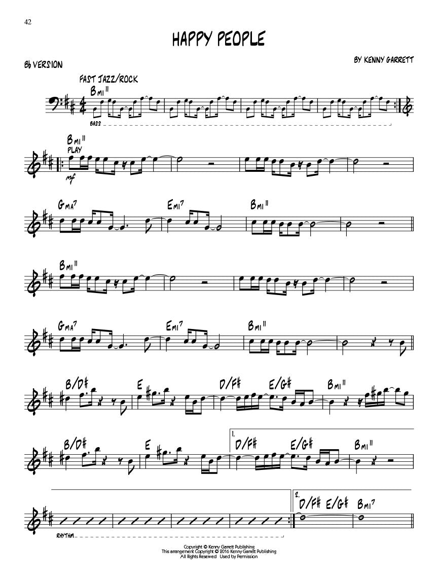 Kenny Garrett Jazz Play Along Volume 153 Book/Ola