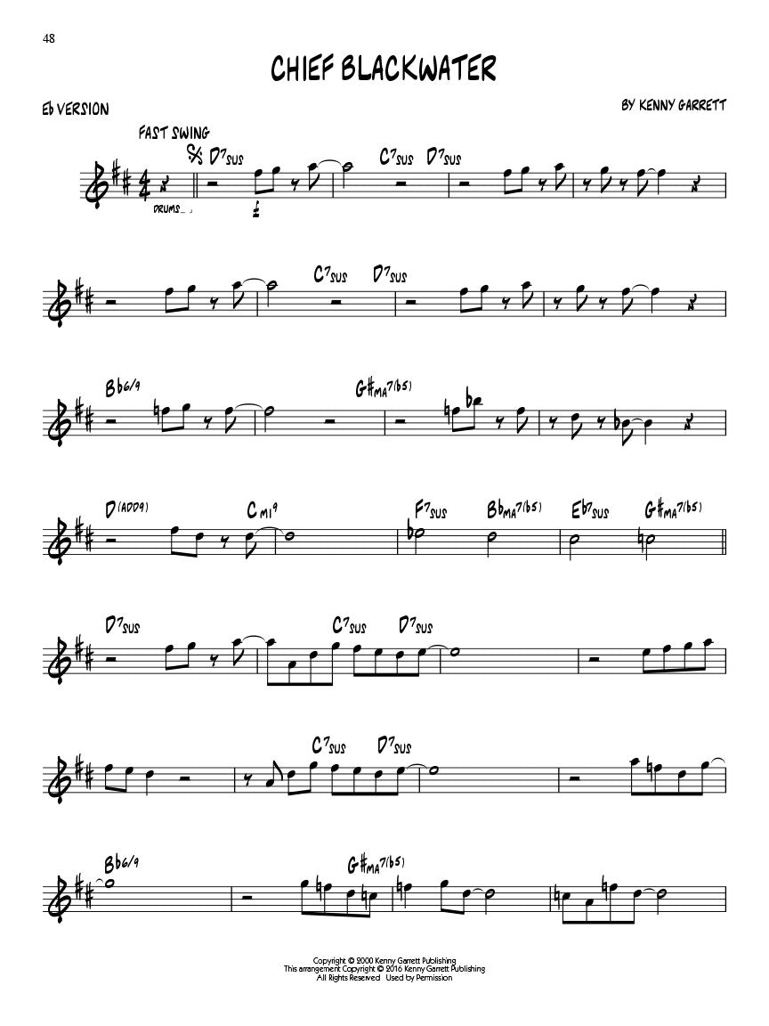 Kenny Garrett Jazz Play Along Volume 153 Book/Ola