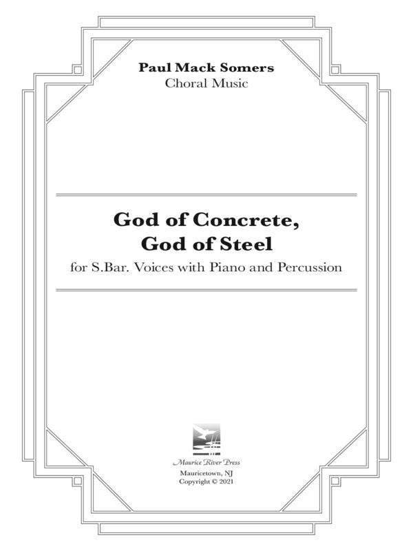 God Of Concrete God Of Steel Sbar/Piano