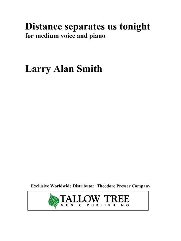 Distance Separates Us Tonight Medium Voice