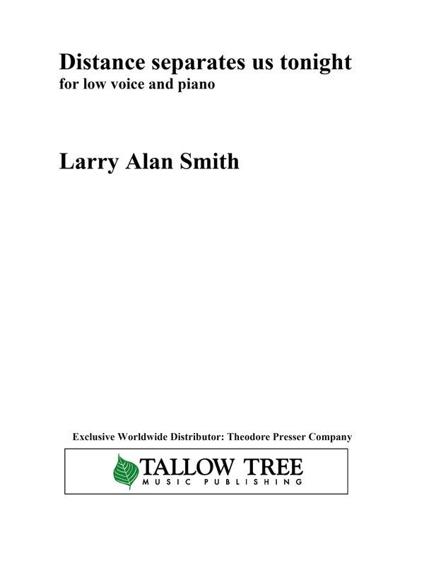 Distance Separates Us Tonight Low Voice