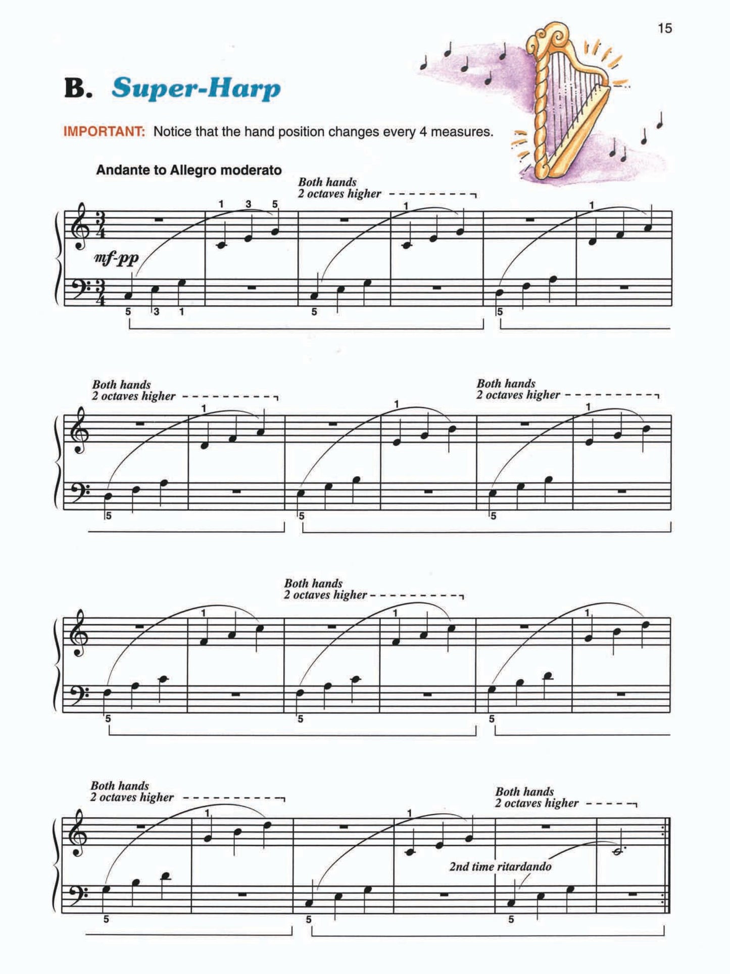Alfred's Basic Piano Prep Course - Technic Level D Book