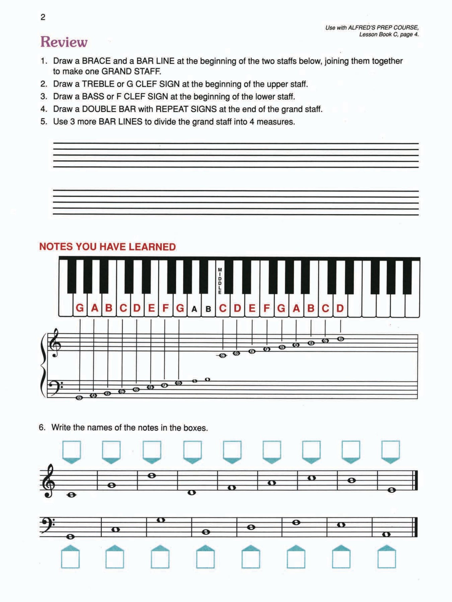 Alfred's Basic Piano Prep Course - Theory Level C Book