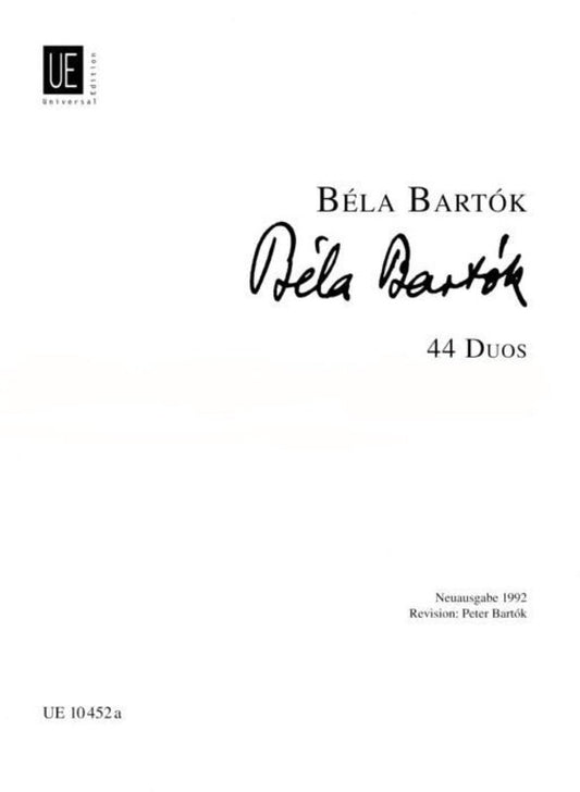 Bartok - 44 Duos Bk 1 Nos 1-25 2 Violins